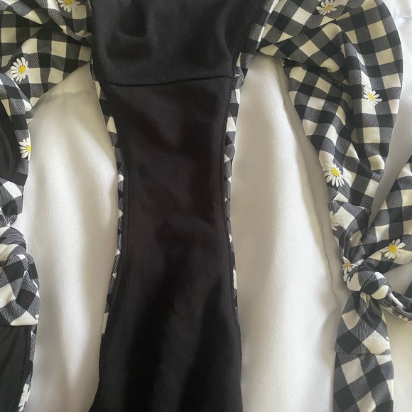 Endless sun bikini bottoms size large black & white checkers with daisies - Picture 3 of 4